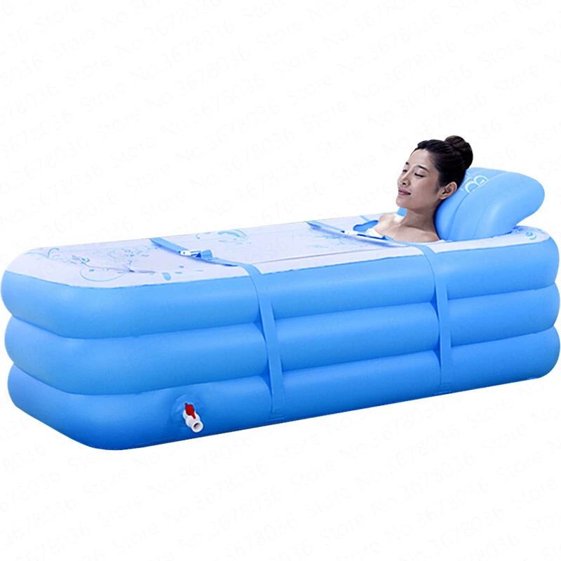 

Folding Inflatable Bathtub Adult Bath Home Thickening Insulation Steaming Sauna Spa Body Reclining Heating Artifact