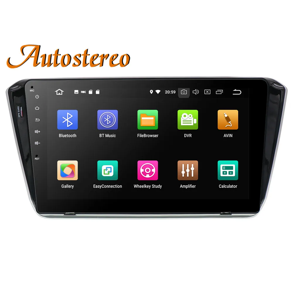 Android 9 автомобильный без DVD плеер gps навигация для SKODA SUPERB+ головное устройство мультимедийный плеер радио магнитофон Авто Стерео ips