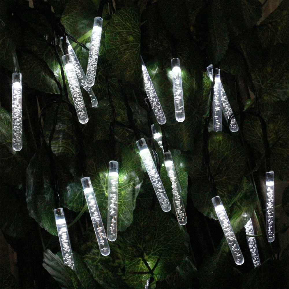 4 8 м 20 светодиодов сосулька Солнечный свет гирлянда Рождественское украшение