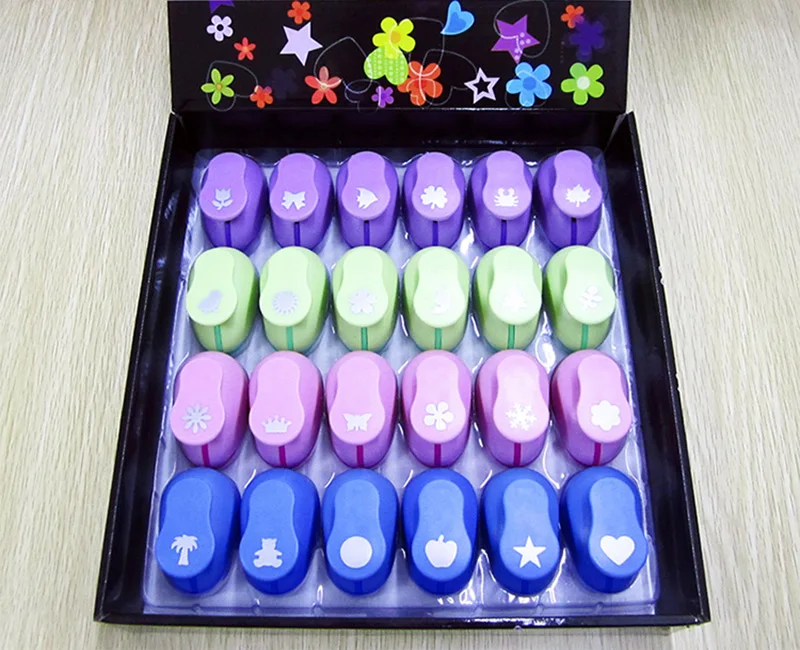 Бесплатная доставка 24 шт. в цветной коробке перфоратор из вспененного