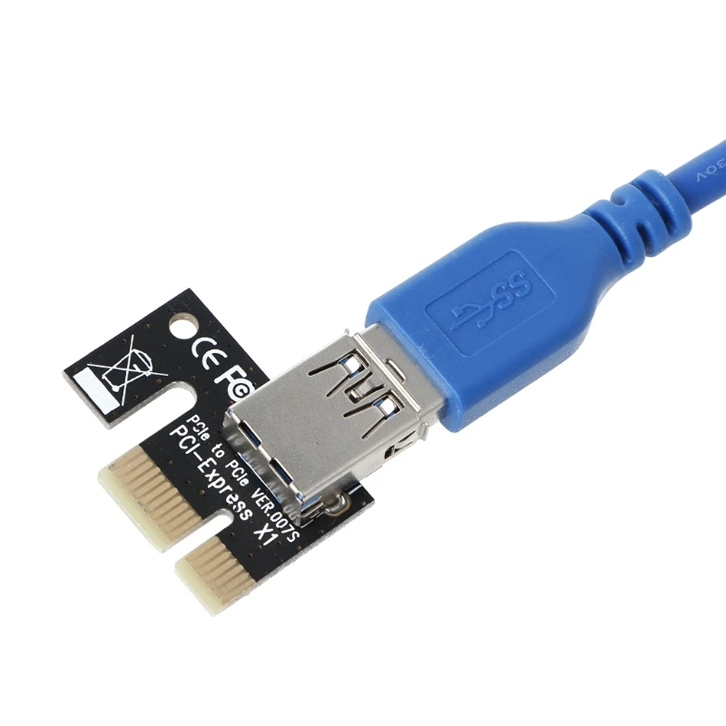4pin 6pin SATA power PCIExpress 16X Slot Riser Card USB 3,0 PCI-E pci-express 1x to 16x PCIE Riser для майнинга биткоина BTC
