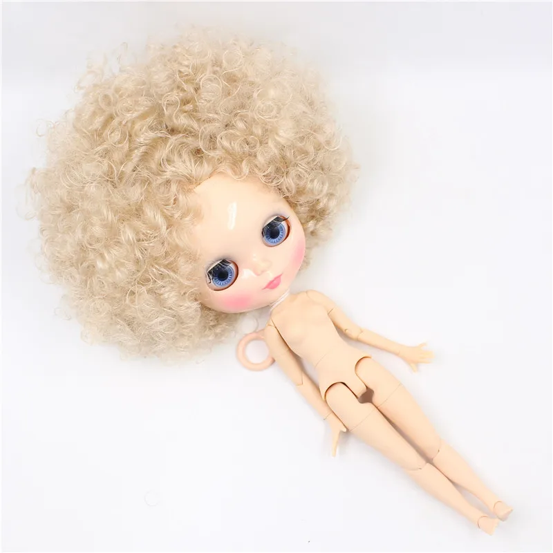 blyth Фабрика Блит кукла middie кукла 1/6 bjd 1/8 bjd сестра семья дикие Кудри волосы розовый коричневый девушка подарок игрушка - Цвет: blyth