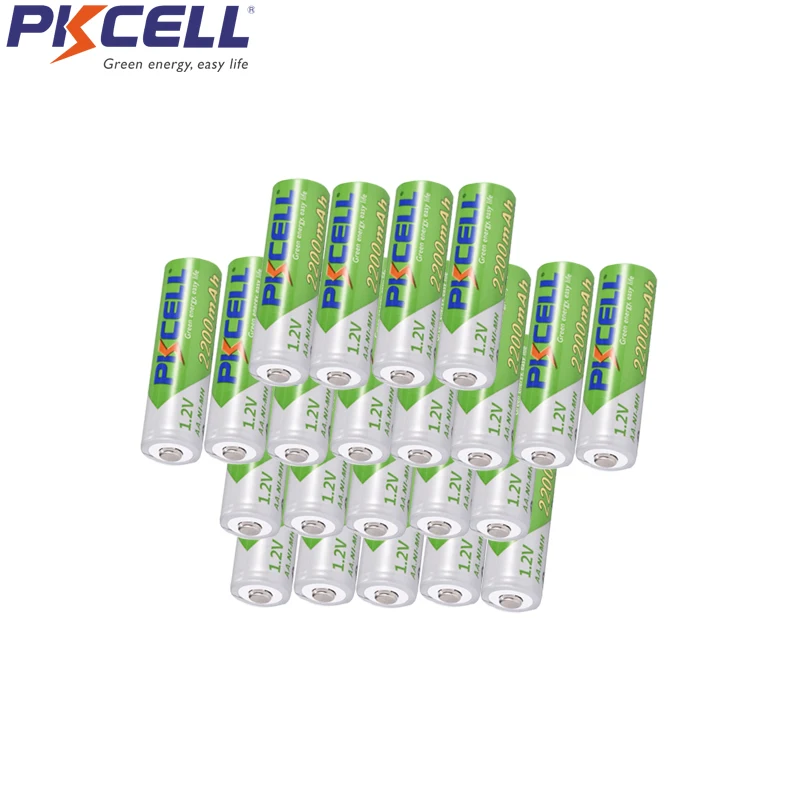 24 шт PKCELL AA 2200mAh 1,2 V AA NIMH перезаряжаемые батареи aa 1,2 v LSD Аккумуляторы для цифровой камеры Портативные видеоигры