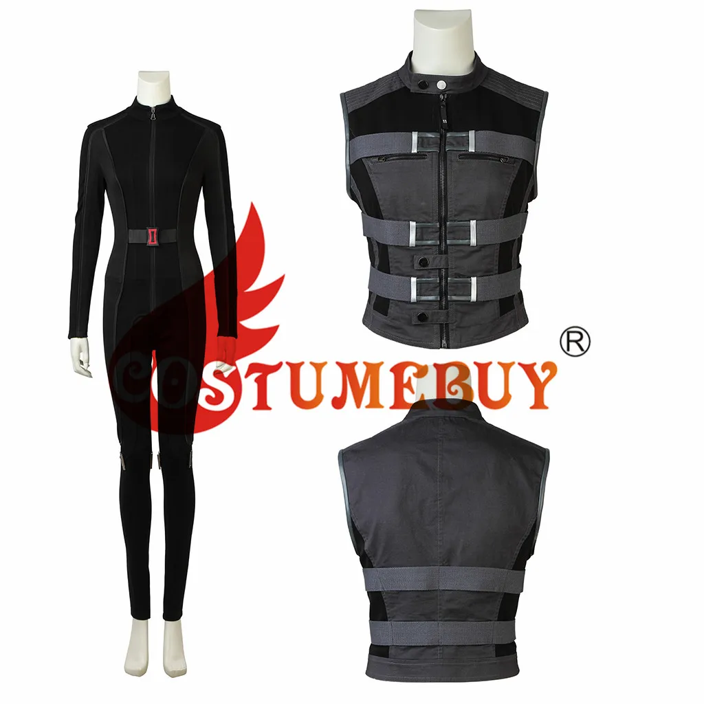 CostumeBuy Мстители: Бесконечность войны Наташа Романова Черная Вдова комбинезон жилет костюм Для женщин Мстители костюм L920