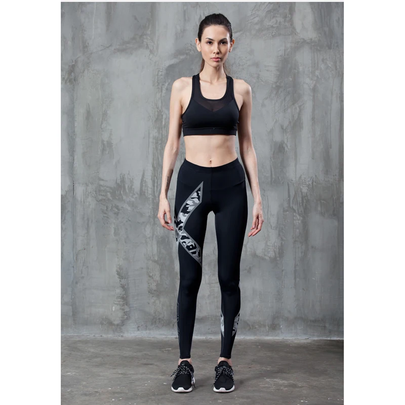 Женские обтягивающие леггинсы для женщин сжатия Фитнес упражнения брюк