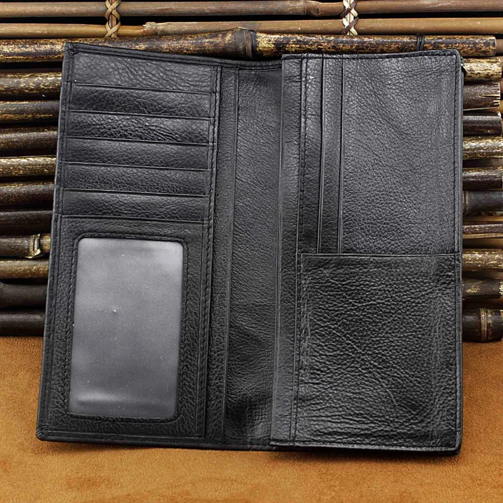 Aligator Стильный винтажный кожаный Длинный кошелек мужской байкерский с цепочкой |