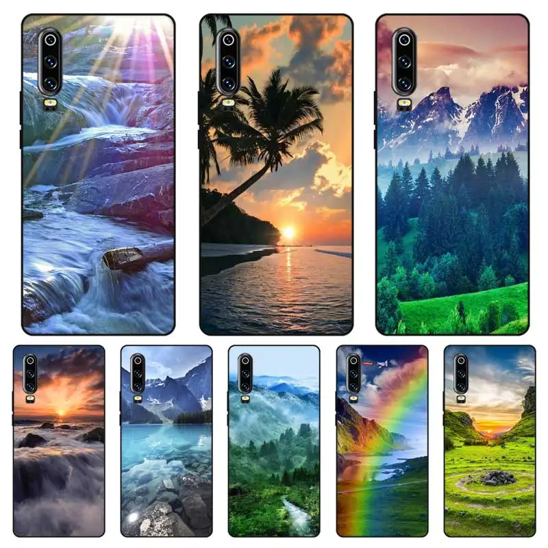 P138 Natural Black Silicone Case Cover For Huawei P8 P9 P10 P20 P30 Lite Pro P Smart Plus 2017 2019 |