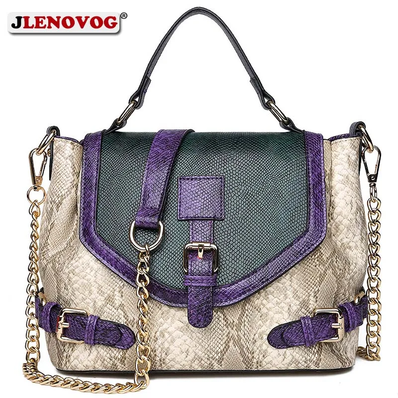 Сумка через плечо женская дизайнерская из змеиной кожи | Багаж и сумки