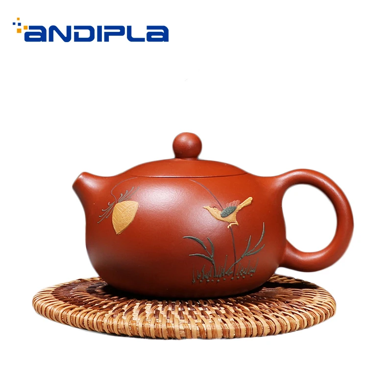 

160ml Yixing Purple Clay Xishi Teapot Home Drinkware Natural Raw Ore Zhu Mud Tieguanyin Black Tea Kettle for Birthday Gifts Pots