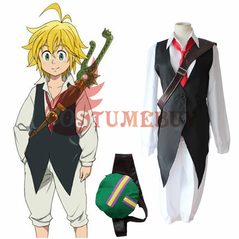 CostumeBuy аниме семь смертных грехов nanatsu no taizai Дракон грех гнева Meliodas косплэй костюм, полный набор форма