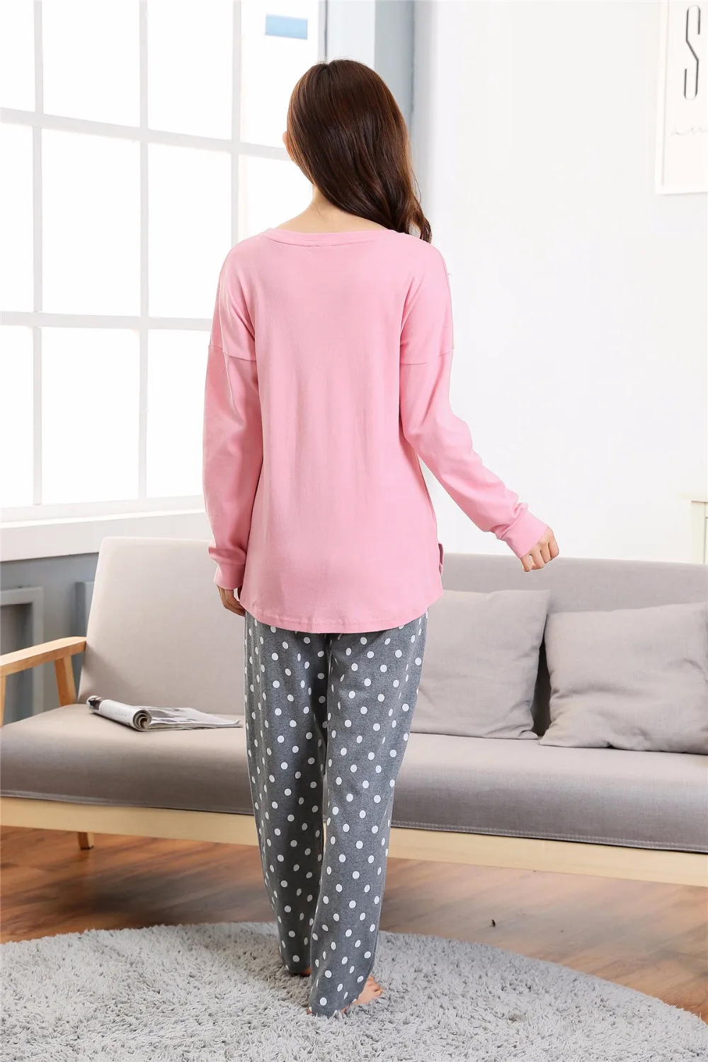 Осень 2017 Новое поступление женские атласные пижамные комплекты пижама с