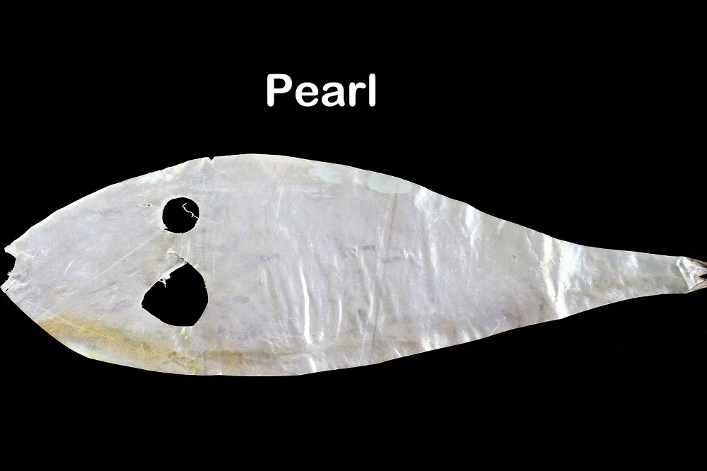 Pearl Tigofly 3 шт. 7 цветов настоящая рыбья кожа пленка для соленой воды приманки Sabiki Rig изготовления креветок покрытие для тела материалы для завязывания мушек - Цвет: Pearl