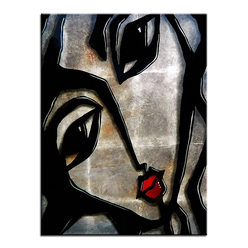 Большой размер Печать Картина маслом царапины настенная живопись поп-арт-стена