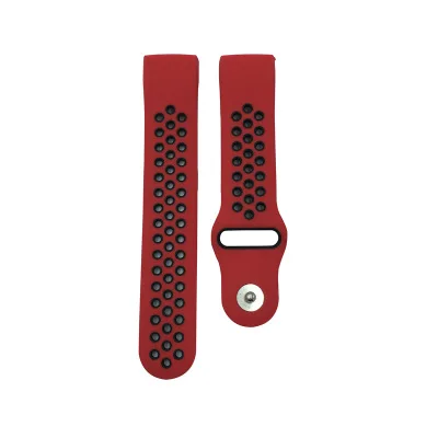 Red-Black L Подходит для fitbit charge3 Двухцветный силиконовый сменный ремешок дышащий - Цвет ремешка: Red-Black L