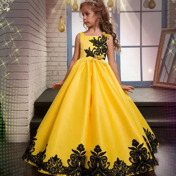 Girls Dresses Girl Party Christmas Princess Beauty and the beast Halloween Wedding Long Dress For 10 Years DF67 | Детская одежда и