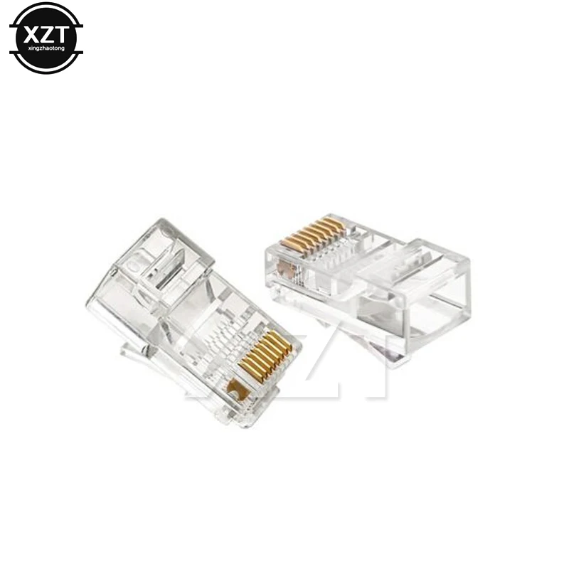RJ45 RJ 45 Ethernet кабели Модульный Штекер сетевой разъем для UTP Cat5 Cat5e кабель