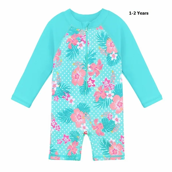 1-2 Years S271 cyan BAOHULU одежда для купания для маленьких девочек с героями мультфильмов; детский купальник; цельный купальный костюм для маленьких девочек; детские купальные костюмы - Цвет: 1-2 Years S271 cyan