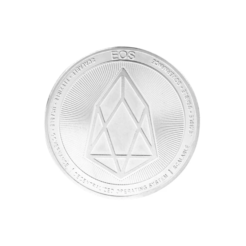 Памятная монета EOS цифровая валюта Серебряная Золотая Коллекция Художественный