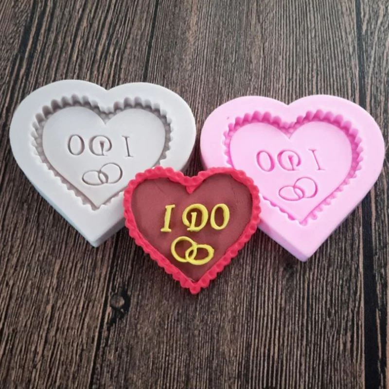 &quotI DO&quot шаблон силиконовые Свадебные украшения формы многоразовые для выпечки