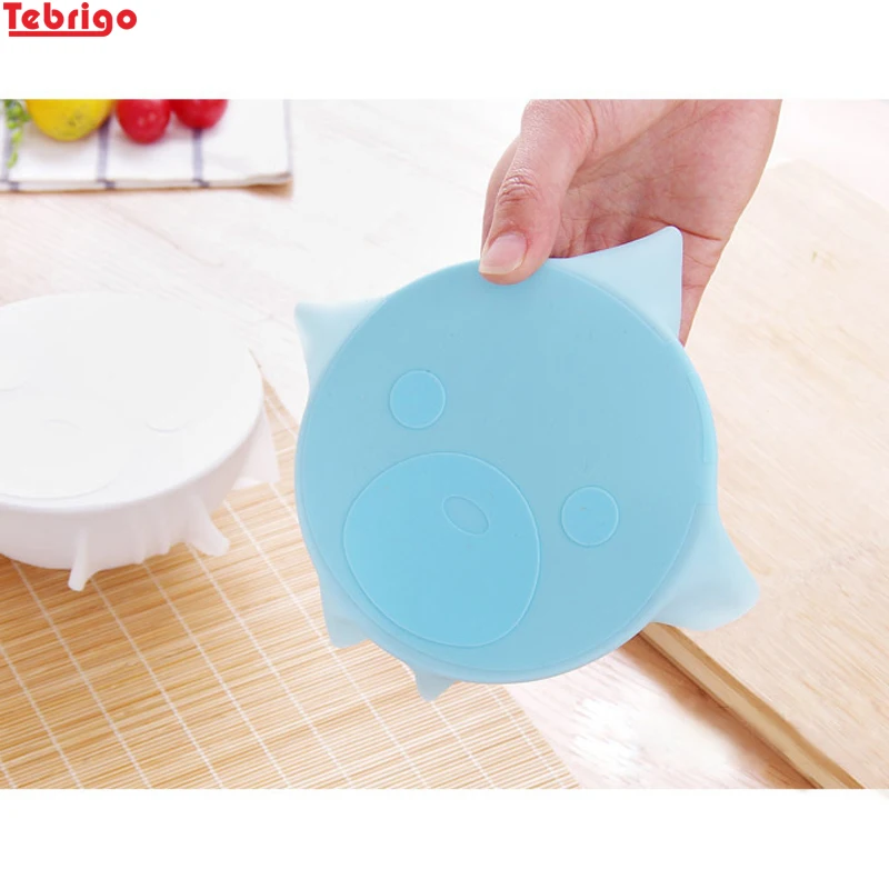 Tebrigo 3 шт./компл. многоразовые силиконовые Обёрточная бумага стрейч крышка крышки