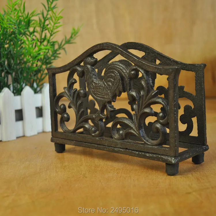 Новый кованого железа салфетница коробка для салфеток Салфетка держатель бумаги