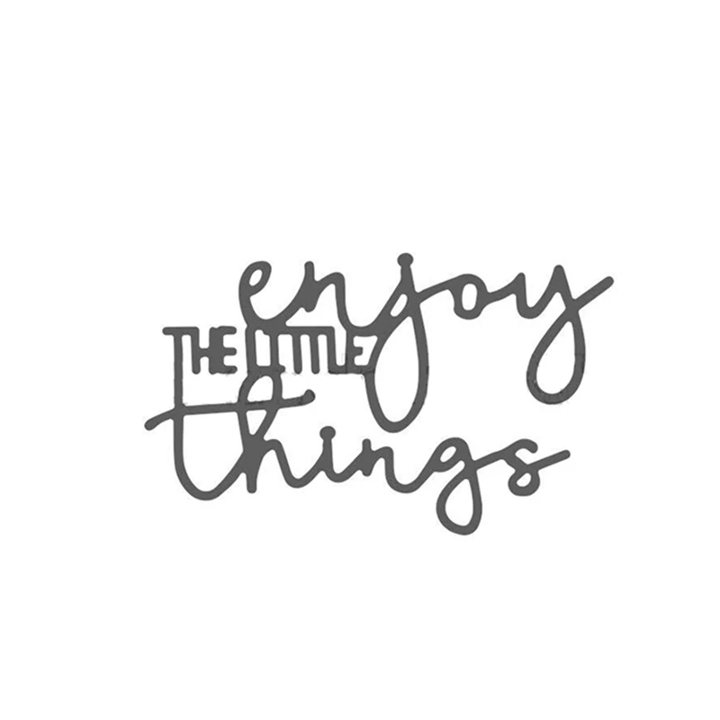 Буквы Наслаждайтесь временем металлические режущие штампы трафареты для DIY