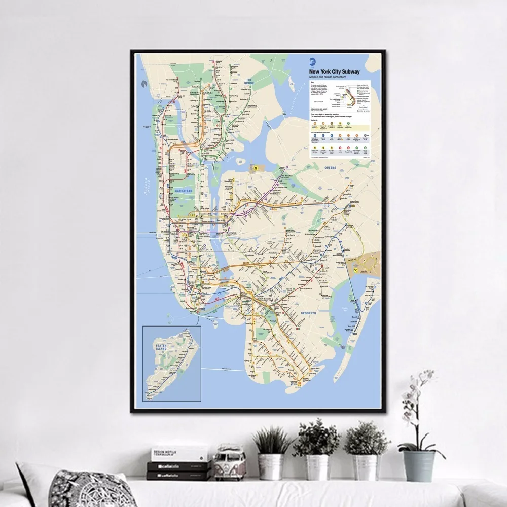 

World Subway Metro Map Posters and Prints Wall art Decorative Picture Canvas Painting For Living Room Home Decor Unframed