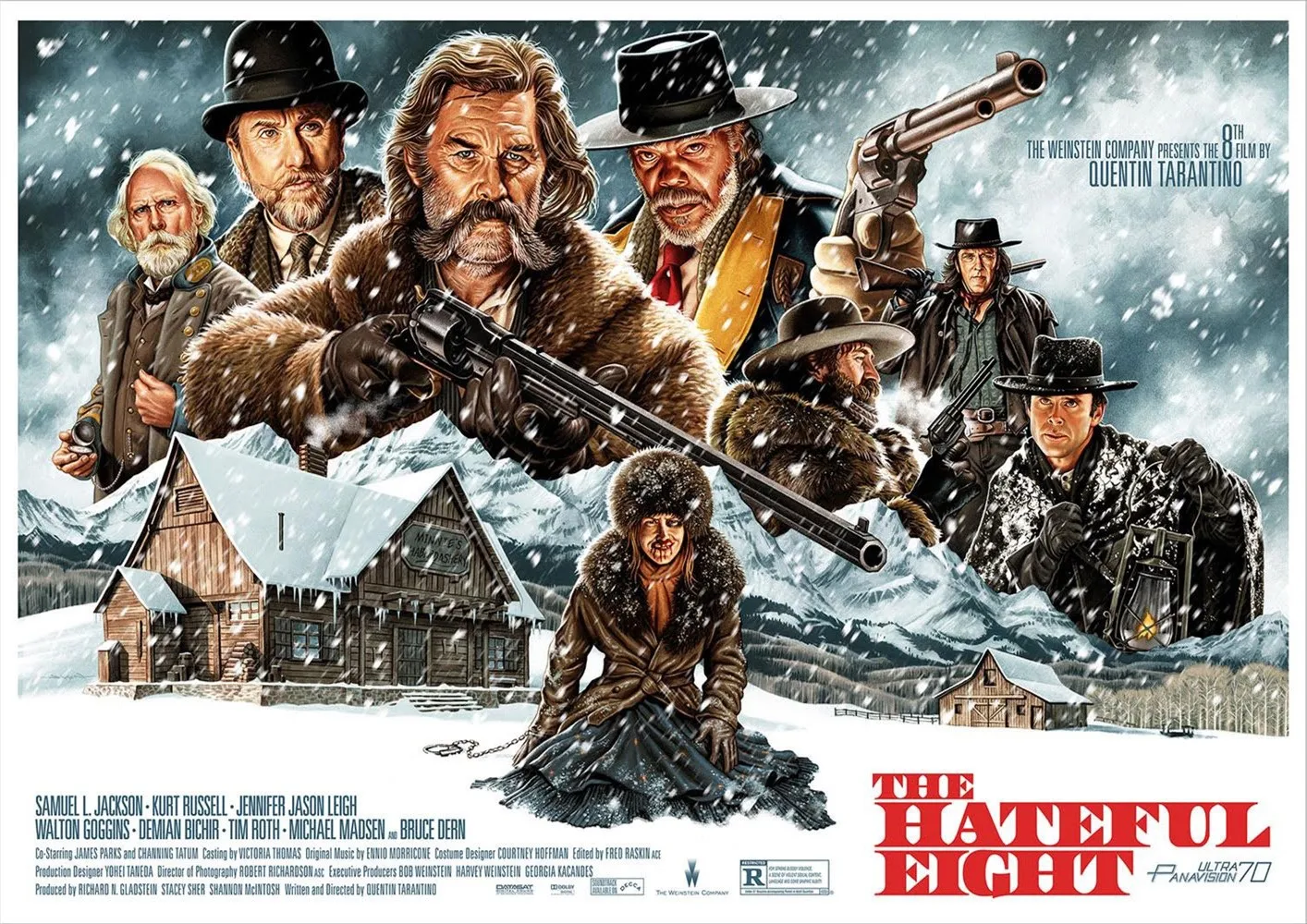 The Hateful Eight Posters кино стикеры Настенные белая бумага с покрытием печать четкое