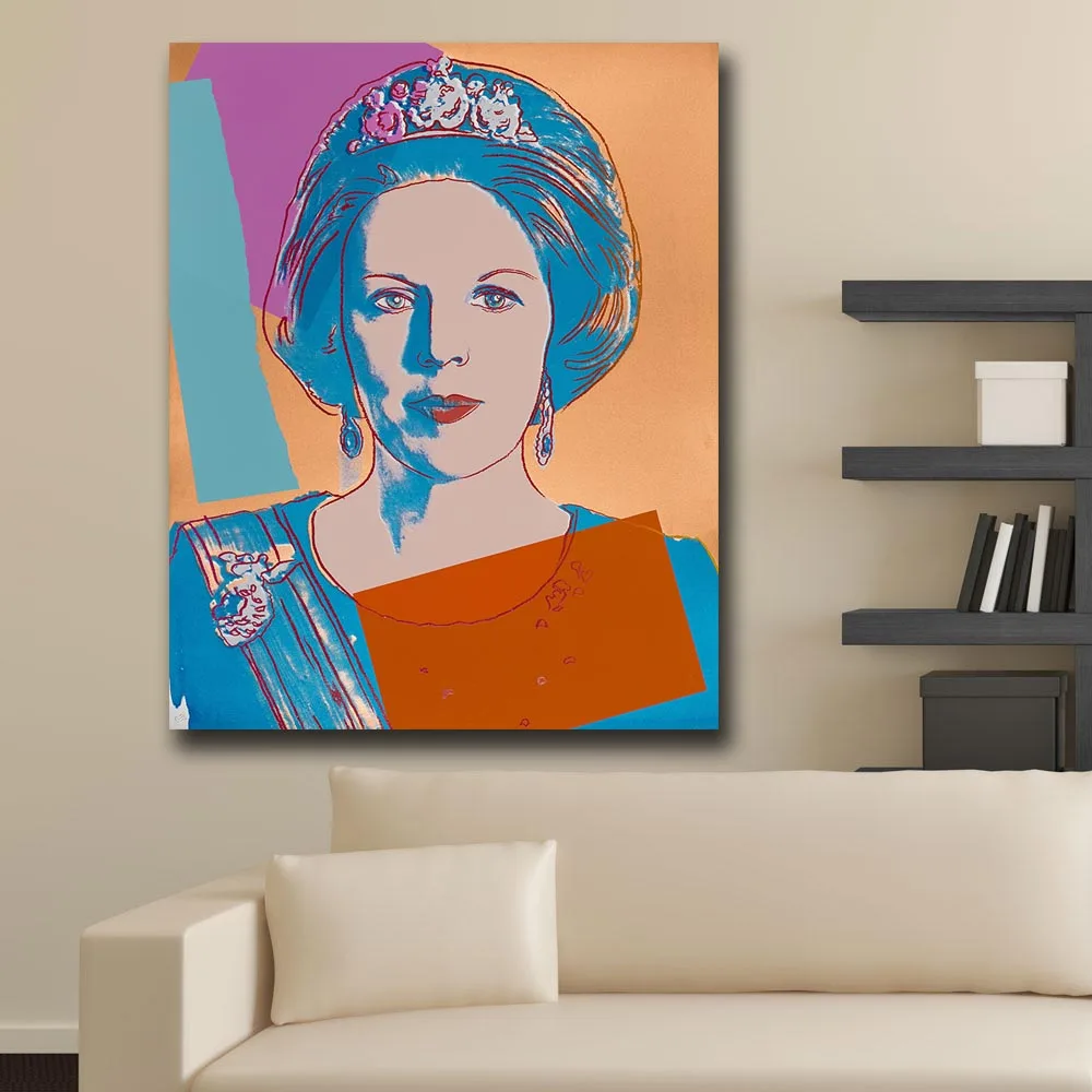 Настенные картины Wxkoil для гостиной домашний декор Andy Warhol_Queen 1920 холст картина