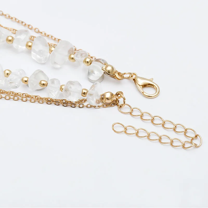 Богемное многослойное металлическое ожерелье с геометрическими монетами