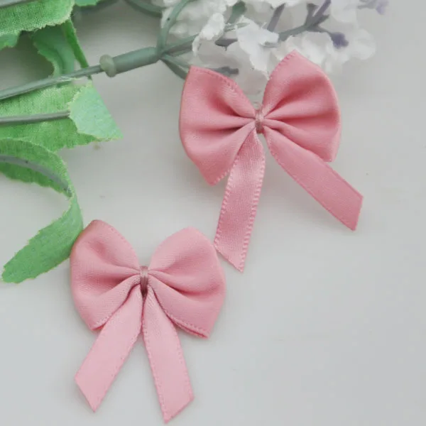 Mauve 20 шт. атласные ленты банты цветы свадебные аппликации DIY Ремесло U pick A044 - Цвет: Mauve