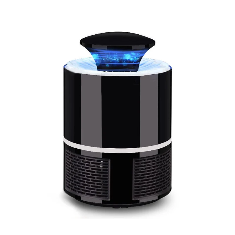 USB лампа-убийца от комаров, светодиодный фонарь для безопасности, Zapper, домашняя Бесшумная противомоскитная ловушка, электрическая Ловушка-убийца насекомых, домашняя лампа для отпугивания насекомых - Цвет: Black
