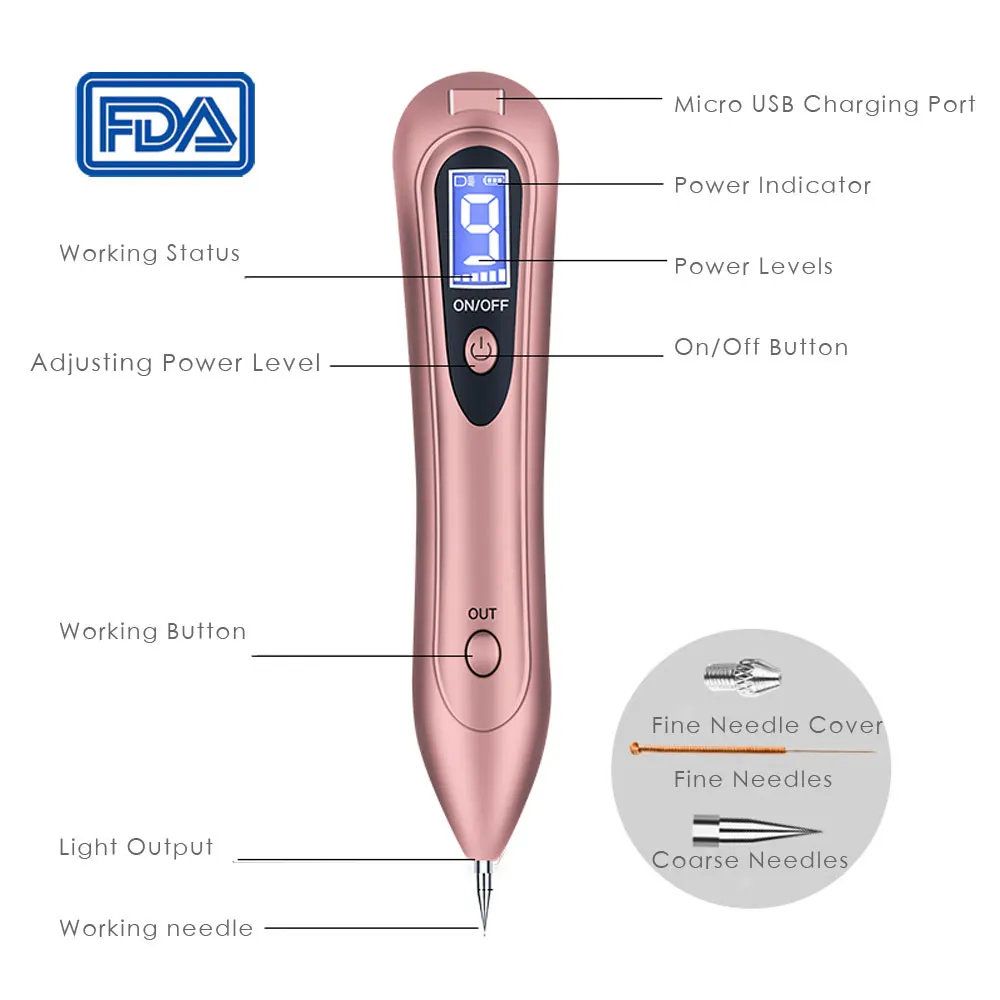 FDA lcd Лазерная плазменная ручка моль машина для удаления татуировки темное пятно ручка для лица веснушки тег для удаления бородавки машина для ухода за кожей