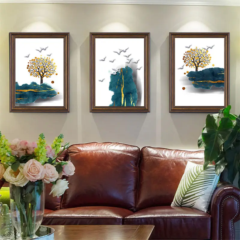 Скандинавский абстрактный холст с изображением дерева домашний фон Настенный