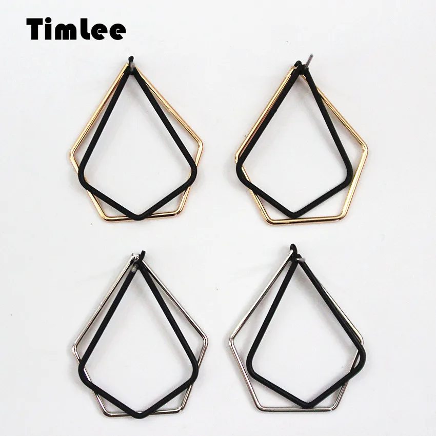 Серьги подвески Timlee E109 серьги из сплава с геометрическим узором модные украшения