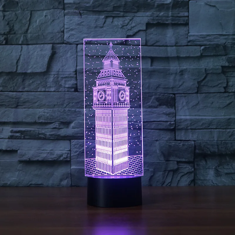 Светодиодная лампа Big Ben Touch креативный милый мультяшный детские игрушки 3d