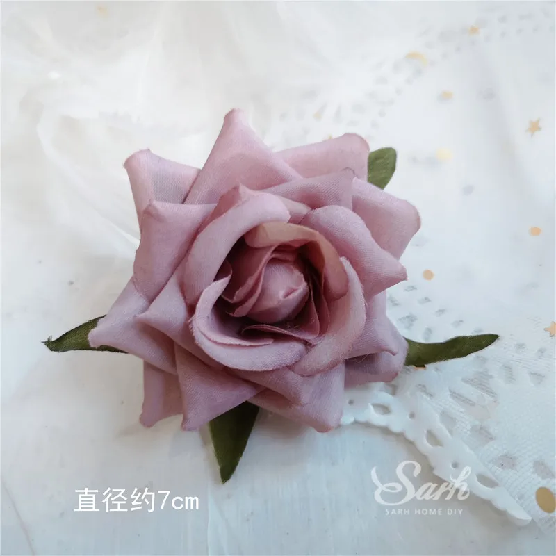 3pcs purple rose Искусственные цветы розы гибискуса Торт Топперы Ins помолвка десерт украшения на День святого Валентина вечерние принадлежности прекрасный подарок - Цвет: 3pcs purple rose