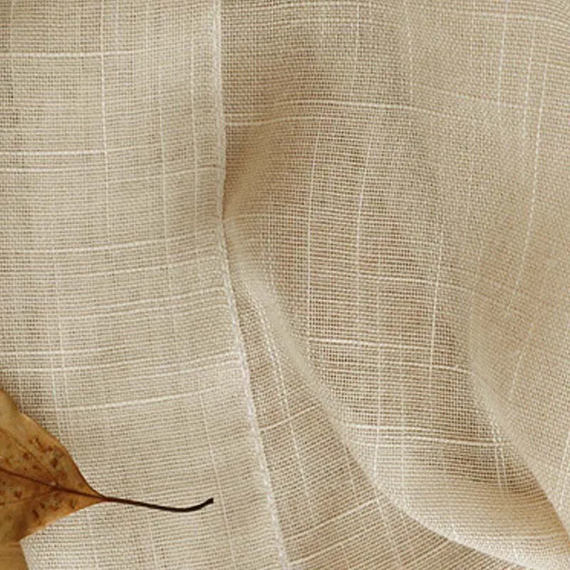 Tulle2 Однотонный тюль, занавески для гостиной, Современный японский хлопок и лен, легкая прозрачная вуаль, ткань для занавесок, занавески, занавески - Цвет: Tulle2