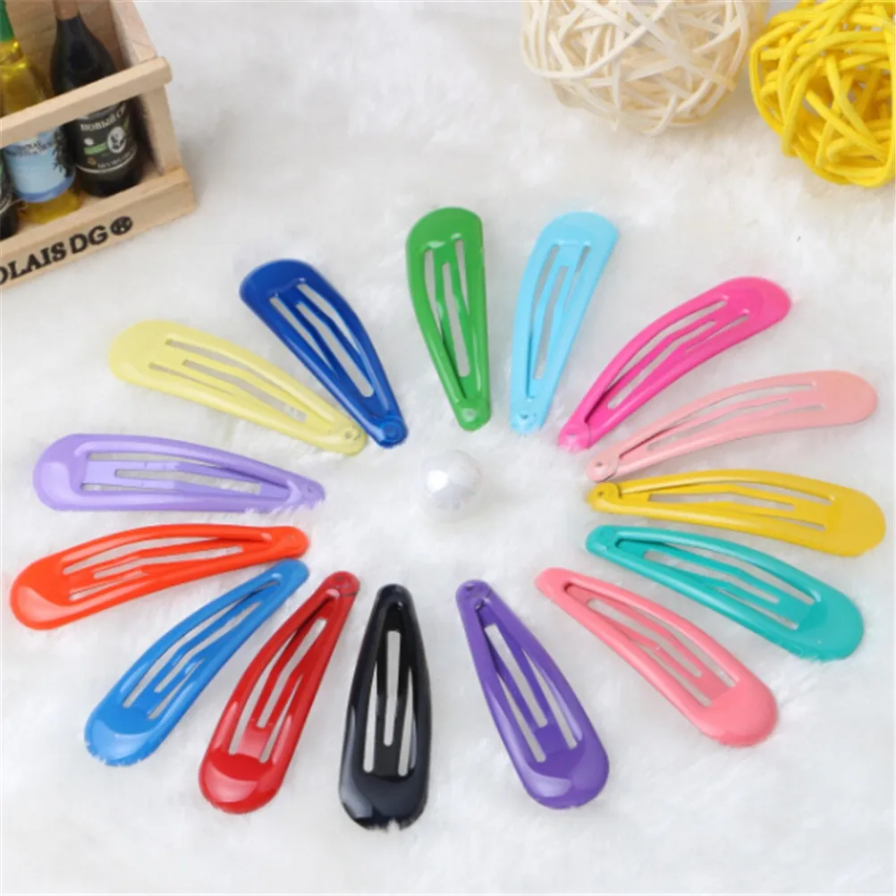 

10pcs Mixture Color Snap Hair Clips Pins Barrettes for Baby Candy Color Styling Accessories for BB Hairpins Color Metal
