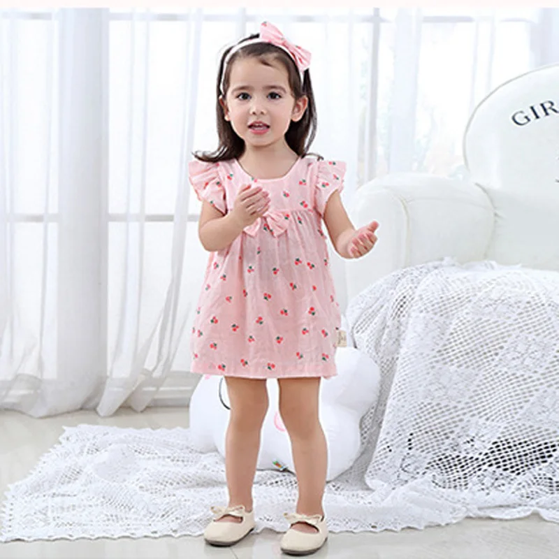 Новая модная летняя одежда для маленьких девочек Детские платья с шортами платье