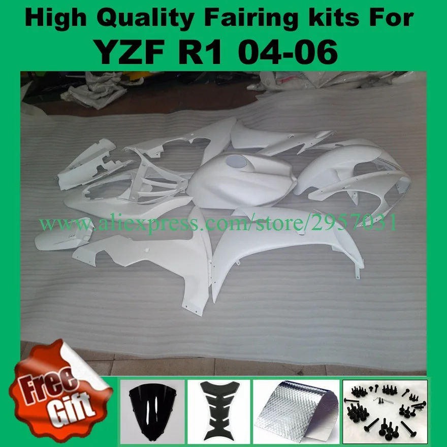

Free screws+gifts For Yamaha R1 2004 05 06 Years ABS All White Fairing 04 2005 2006 YZF R1 Full Fairings Kits Injection Mold