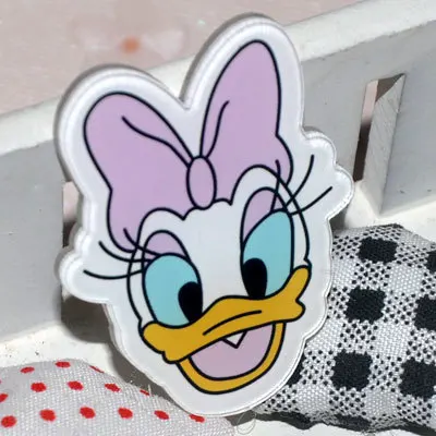 1 шт. милые с Микки Маусом Минни значки на булавках Kawaii брошь с иконкой bacges значок для рюкзака для детская одежда акриловые значки - Окраска металла: Посеребренный