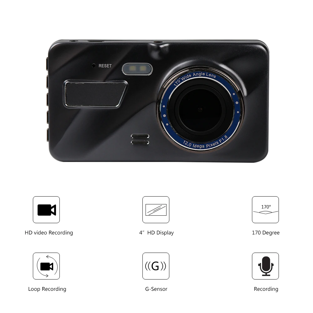 Dash Cam1080P FHD Автомобильный видеорегистратор для вождения 4 lcd g датчик парковки