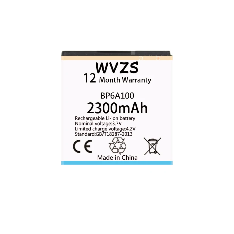 Wvzs 2300 mAh Li Ion Батарея BP6A100 для htc Desire 300 301 301e Зара Мини Z3 Замена батарей|Аккумуляторы