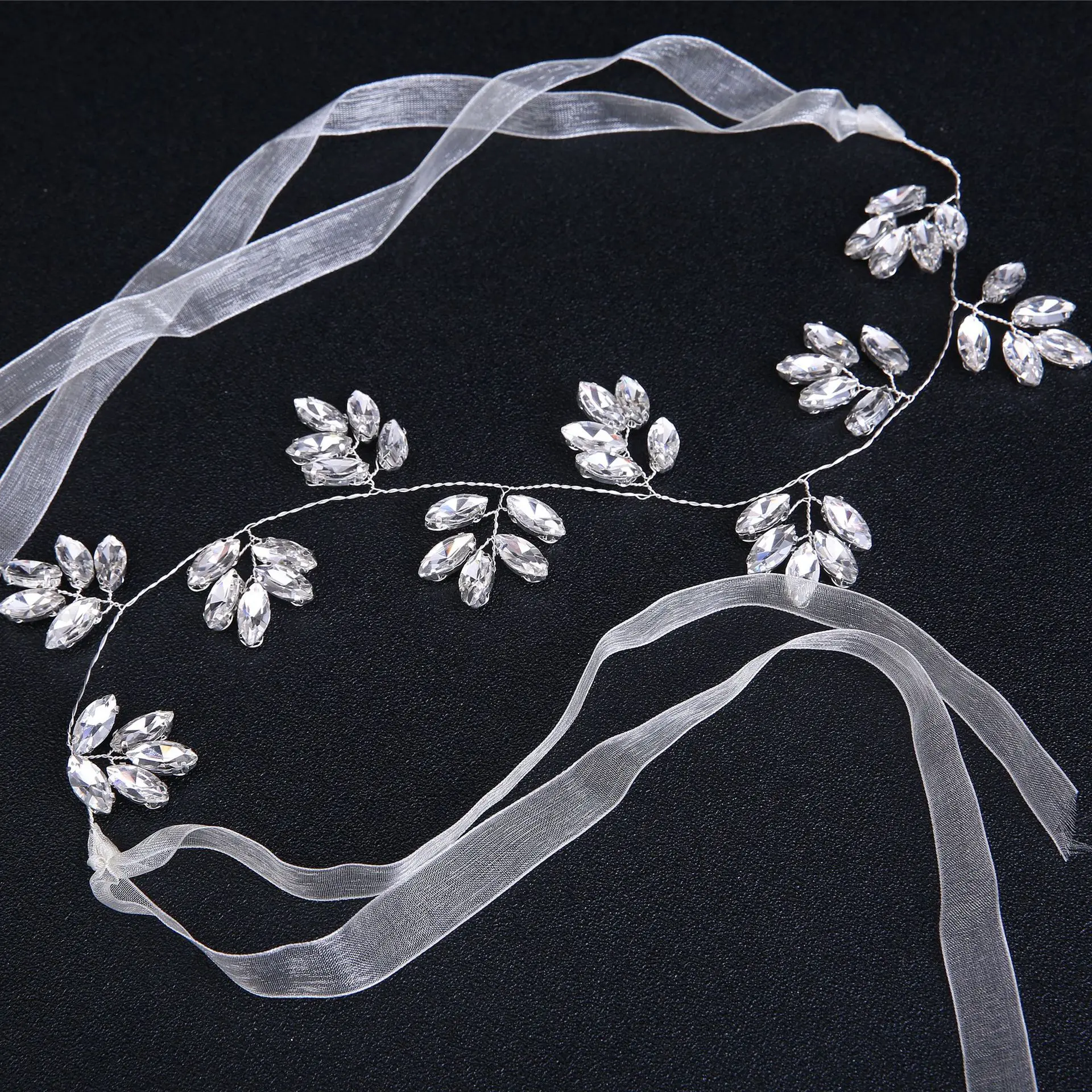 Hot sweet romantic beautiful bride bridesmaid tiara handmade rhinestone soft chain hair band accessories wedding decoration | Украшения и
