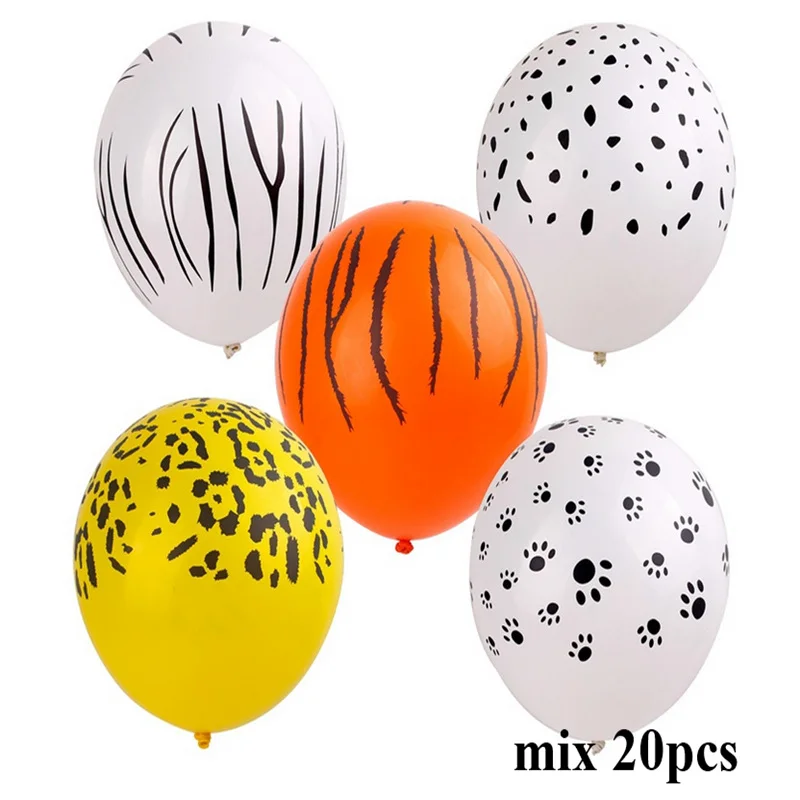 mix 12 дюймов воздушные шарики из латекса с животными мини голова животного Зебра обезьяна лев тигр форма фольги шар для детей день рождения Декор Игрушки Мяч - Цвет: mix