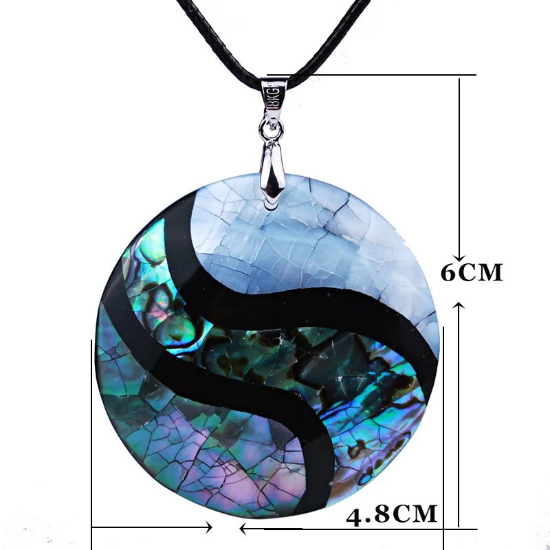 Ожерелье чокер ручной работы из натурального абалона круглой формы для женщин и