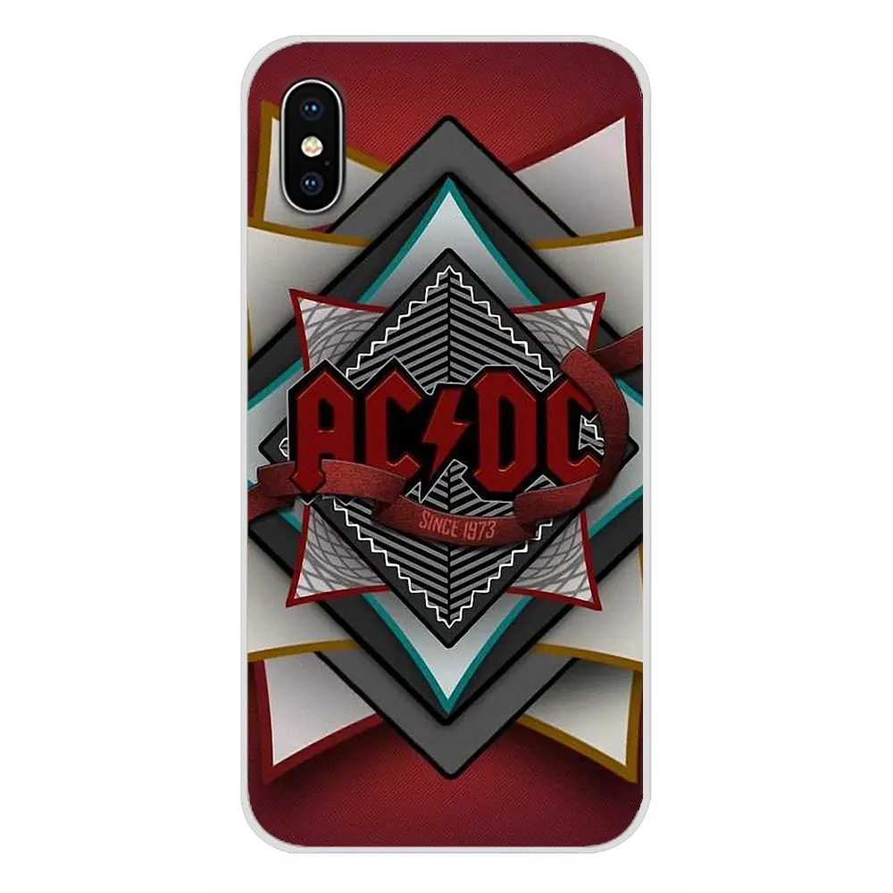 Для Apple iPhone X XR XS MAX 4 4S 5 5S 5C SE 6 6S 7 8 Plus ipod touch ac dc плакат ACDC тяжелый металлический чехол