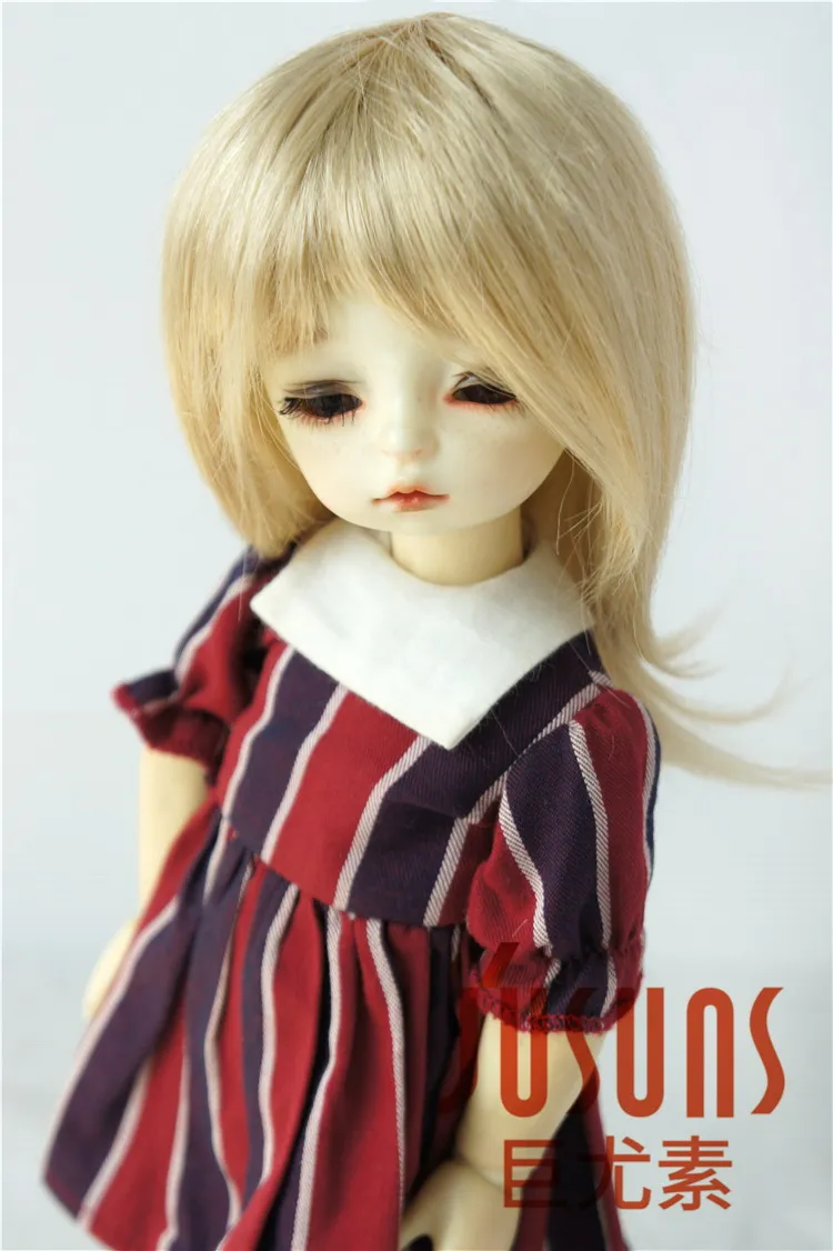 JD046 YOSD 1/6 модный синтетический парик mohai Размер 6-7 дюймов унисекс природа BJD волосы фарфоровая кукла волосы винил кукла парик