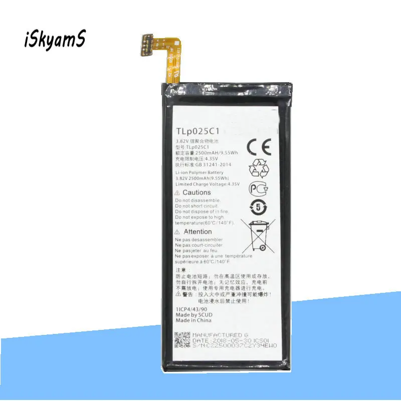 ISkyamS 1x2500 мА/ч TLP025C2 / TLP025C1 Замена Батарея для Alcatel One Touch POP 4 Plus + OT 5056D 5056A 5056W|Чехлы с
